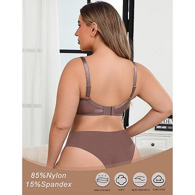 Avidlove Minimizer Bra for Women Breathable Mesh Underwire Bra with Centering Cups Underwire Ulined
