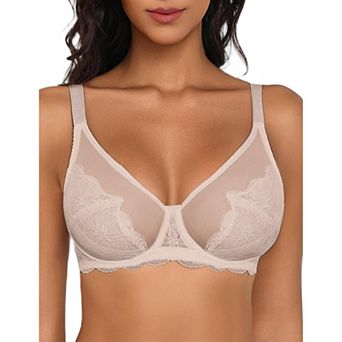 Avidlove Minimizer Bra for Women Breathable Mesh Underwire Bra with Centering Cups Underwire Ulined