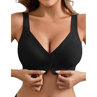 Avidlove Front Closure Bras for Women No Underwire Seamlesss Bra Wireless Full Coverage Bra Tshirt