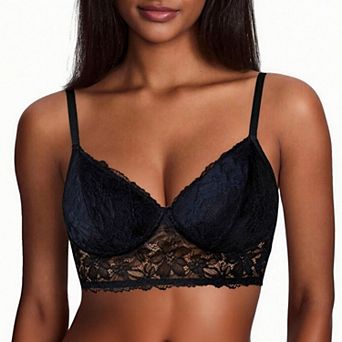Avidlove Lace Bralettes Womens Bra V Neck Wireless Double Layered Strappy Soft Push Up