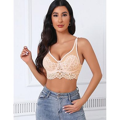 Avidlove Women Underwire Bra Lace Full Coverage Push Up T Shirt Bralette