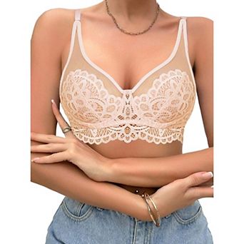 Avidlove Women Underwire Bra Lace Full Coverage Push Up T Shirt Bralette