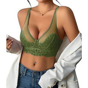 Avidlove Women Underwire Bra Lace Full Coverage Push Up T Shirt Bralette