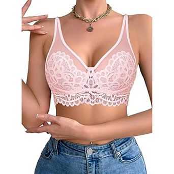 Avidlove Women Underwire Bra Lace Full Coverage Push Up T Shirt Bralette