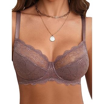 Avidlove Lace Bras for Women Full Coverage Lifting Underwire Everyday Bra for Bust