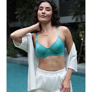 Avidlove Womens Bra Mesh Balconette Underwire Unlined Everyday Bras Lingerie