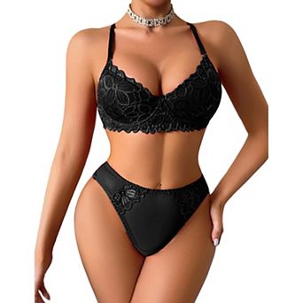 Avidlove Lingerie for Women Bra and Panty Sets Lingerie Set Lace Bralettes for Women