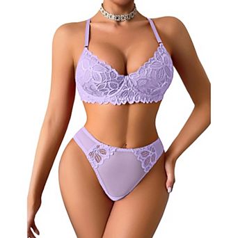 Avidlove Lingerie for Women Bra and Panty Sets Lingerie Set Lace Bralettes for Women