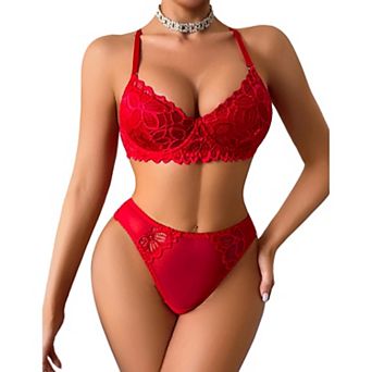 Avidlove Lingerie for Women Bra and Panty Sets Lingerie Set Lace Bralettes for Women