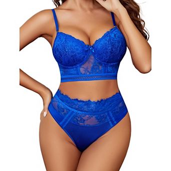 Avidlove Lingerie Sets for Women Bra and High Waist Panty Set Piece Lace Babydoll Outfits