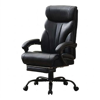 360° Swivel Ergonomic Office Chair, Wide PU Leather Gaming Chair with 90°-135° Reclining Backrest