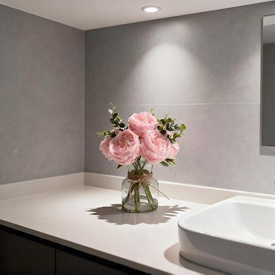 Artificial Roses in Vase for Dining Table Centerpiece, Home & Restaurant Decor