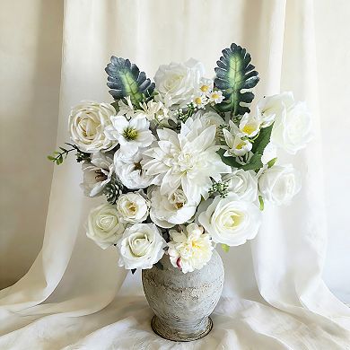 30Pcs Artificial Silk Flower Box Set, Realistic Silk Blooms for DIY Wedding Bouquets & Decor