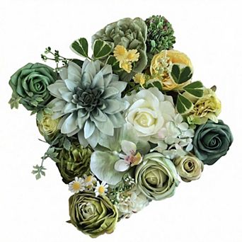 30 pc Artificial Silk Flower Box Set, Realistic Silk Blooms for DIY Wedding Bouquets & Decor