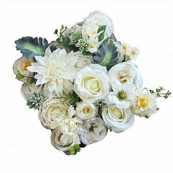 30 pc Artificial Silk Flower Box Set, Realistic Silk Blooms for DIY Wedding Bouquets & Decor