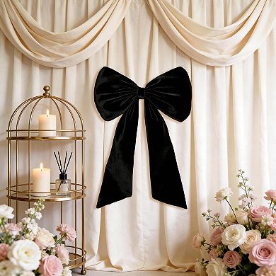 Oversized Velvet Bow 40" x 24" Ribbon Tie for Room Event Decor Wall Hanging Backdrop for Birthday