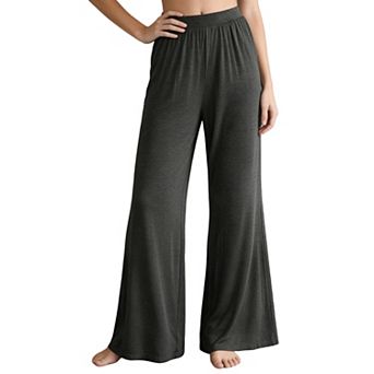 Women's Wide Leg Pants Loose High Waisted Flowy Pants for Casual Loungewear