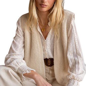 Women's Solid Color Basic Sweater Tank Tops Crochet Knit Sleeveless Vest Top