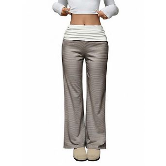 Women's Striped Pants Waist Shaping Casual Vacation Long Trousers