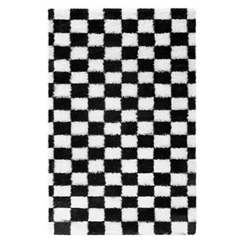 Ultra-Soft Plush Furry Carpet for Living Room and Bedroom, Black