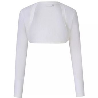 Womens Knit Bolero Shrug Long Sleeve Cropped Cardigan Lightweight Open Front Sweater Shrug for Dress