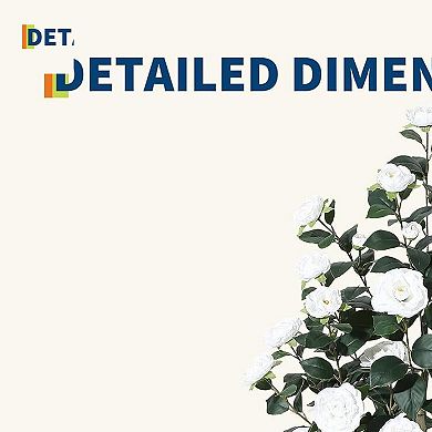 Lifelike Silk Camellia Tree, Realistic Bloom and Leaves, Fade-Resistant