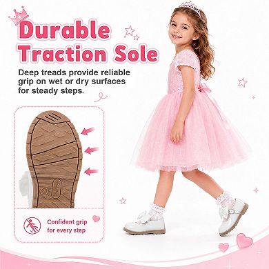 Girls Flat Dress Shoes for Toddler Little Kids