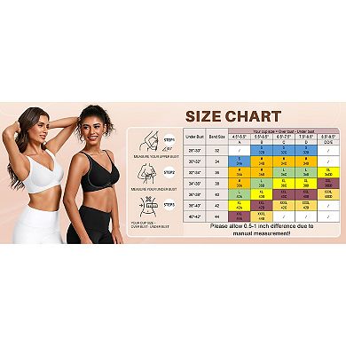 Avidlove Womens Deep V Bras Wireless Comfortable Bra Supportive No Underwire Bras Tshirt Push Up