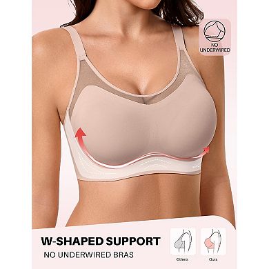 Avidlove Womens Wireless Jelly Bras No Underwire Seamless Push Up T Shirt Bra Mesh Full Coverage