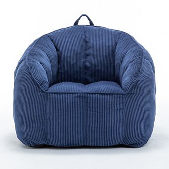 GOODSILO Large Comfort Corduroy Bean Bag Sofa Chair with Armrests and Filler