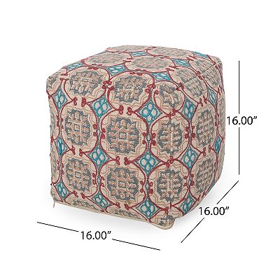 GOODSILO Handcrafted Fabric Pouf Ottoman Foot Rest Multi-Purpose Home Decor