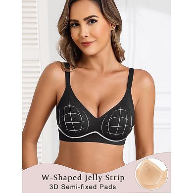 Avidlove Wireless Bras for Women Deep V Seamless T Shirt Bra Full Coverage Bralettes