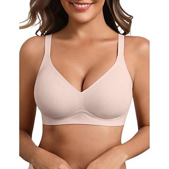 Avidlove Wireless Bras for Women Deep V Seamless T Shirt Bra Full Coverage Bralettes