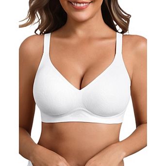 Avidlove Wireless Bras for Women Deep V Seamless T Shirt Bra Full Coverage Bralettes