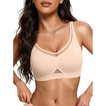 Avidlove Jelly Bras for Women Mesh Wireless Bras Full Coverage Padded Bralette No Underwire Push Up