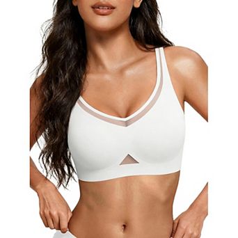 Avidlove Jelly Bras for Women Mesh Wireless Bras Full Coverage Padded Bralette No Underwire Push Up