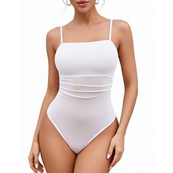 Avidlove Women Mesh Bodysuit Square Neck Cami Body Suits Sheer Leotard Shirt Going Out Tops