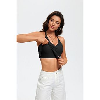 Avidlove V Neck Tank Top for Woman Ribbed Spaghetti Strap Tanks Racerback Fitted Summer Tops with