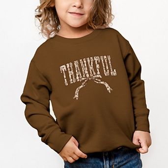 Thankful Floral Coquette - Toddler Graphic Sweatshirt