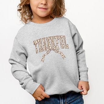 Thankful Floral Coquette - Toddler Graphic Sweatshirt