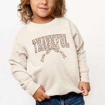 Thankful Floral Coquette - Toddler Graphic Sweatshirt