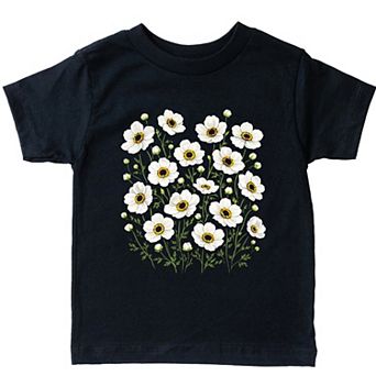 Watercolor Daisies - Toddler Short Sleeve Graphic T-Shirt