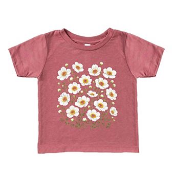 Watercolor Daisies - Toddler Short Sleeve Graphic T-Shirt