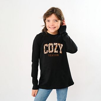 Cozy Season Floral - Youth Long Sleeve Graphic T-Shirt