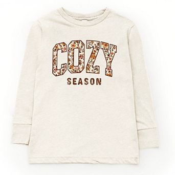Cozy Season Floral - Youth Long Sleeve Graphic T-Shirt
