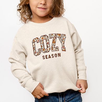 Cozy Season Floral - Toddler Graphic Sweatshirt