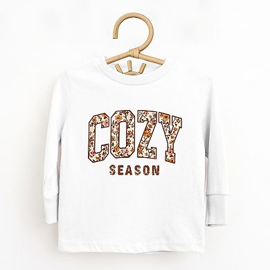 Cozy Season Floral - Toddler Long Sleeve Graphic Tee