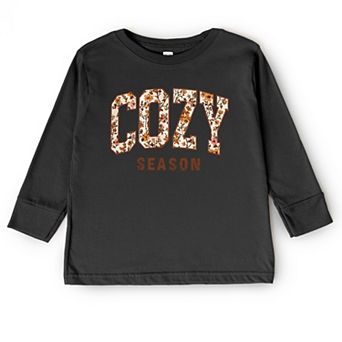 Cozy Season Floral - Toddler Long Sleeve Graphic Tee
