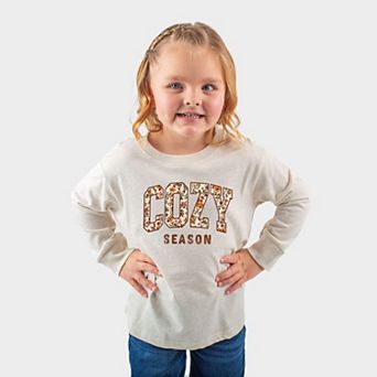 Cozy Season Floral - Toddler Long Sleeve Graphic Tee