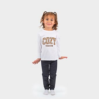 Cozy Season Floral - Toddler Long Sleeve Graphic Tee